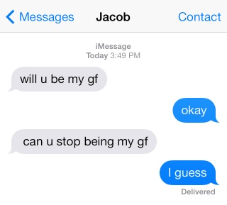 Illustration for article titled 5 Outrageously Awkward Text Message Breakups